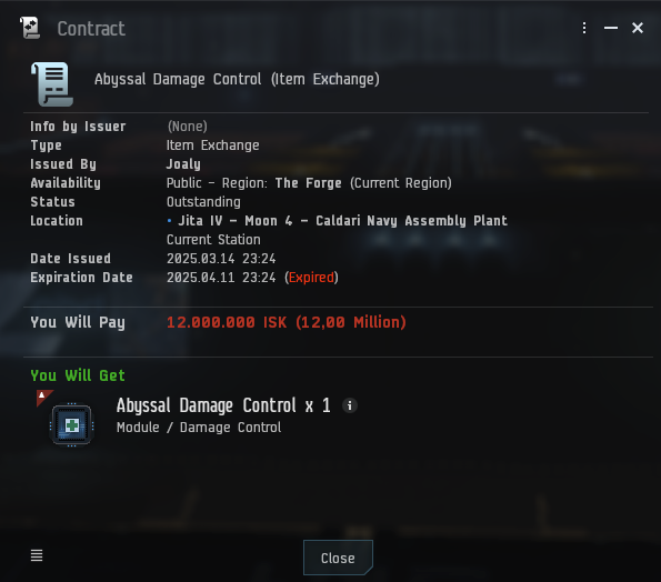 Failed Contract